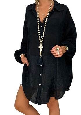 Women Shirts Casual Ripped Female blouse - Mubimart