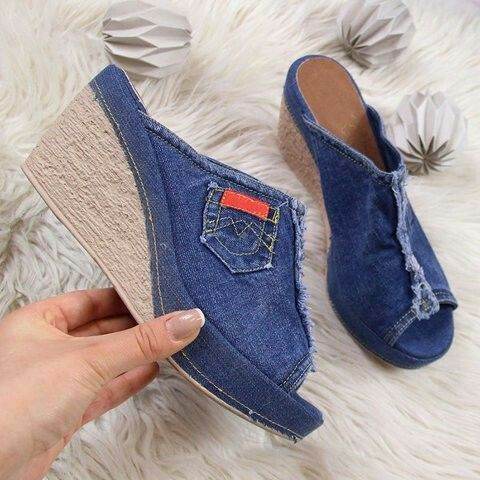 Flat wedge sandals - Mubimart