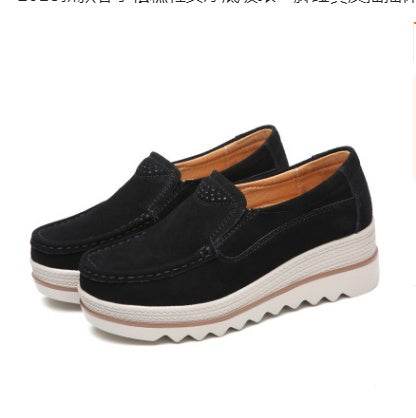 Womens Breathable Suede Slip On Sneakers - Mubimart