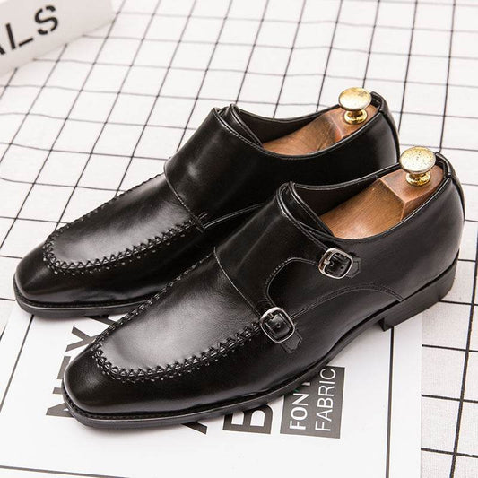 Men's British retro dress shoes - Mubimart