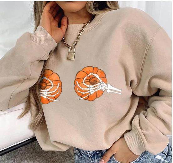 Loose plus size pullover round neck student sweater - Mubimart