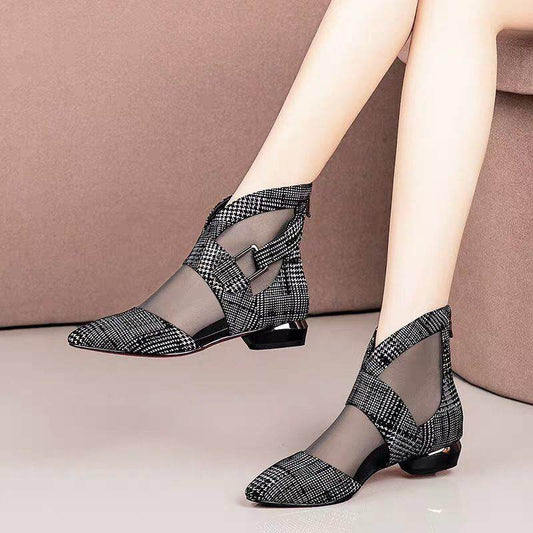 Baotou sandals flat shoes - Mubimart