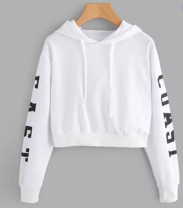 Crop pullover top sweatshirt women - Mubimart