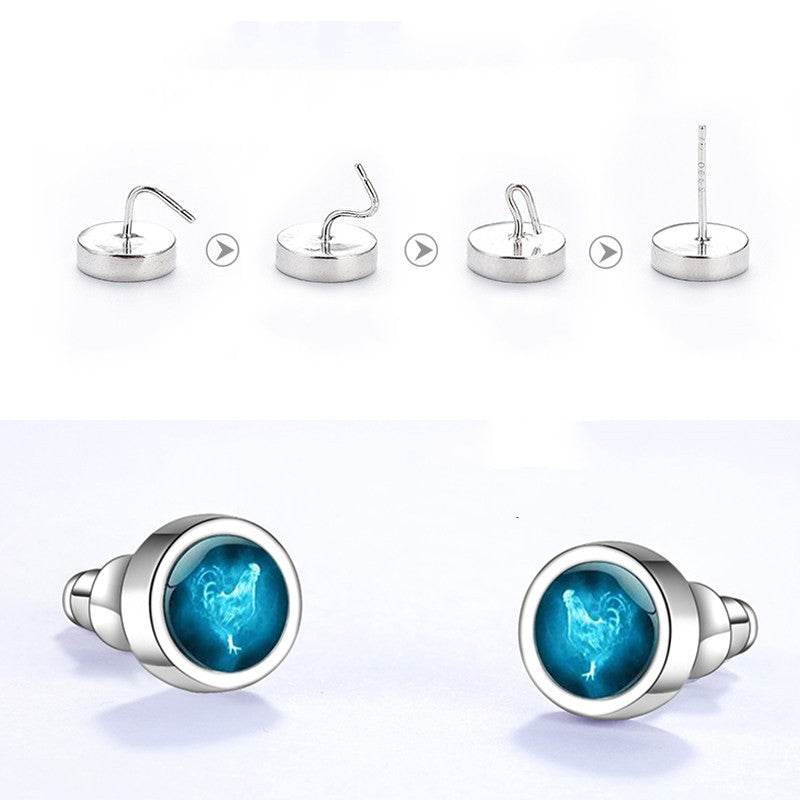 99 sterling silver zodiac earrings men - Mubimart