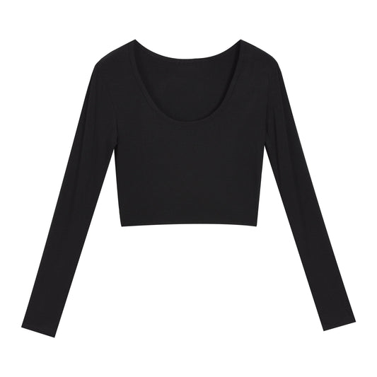 Short long sleeve T-shirt for women - Mubimart