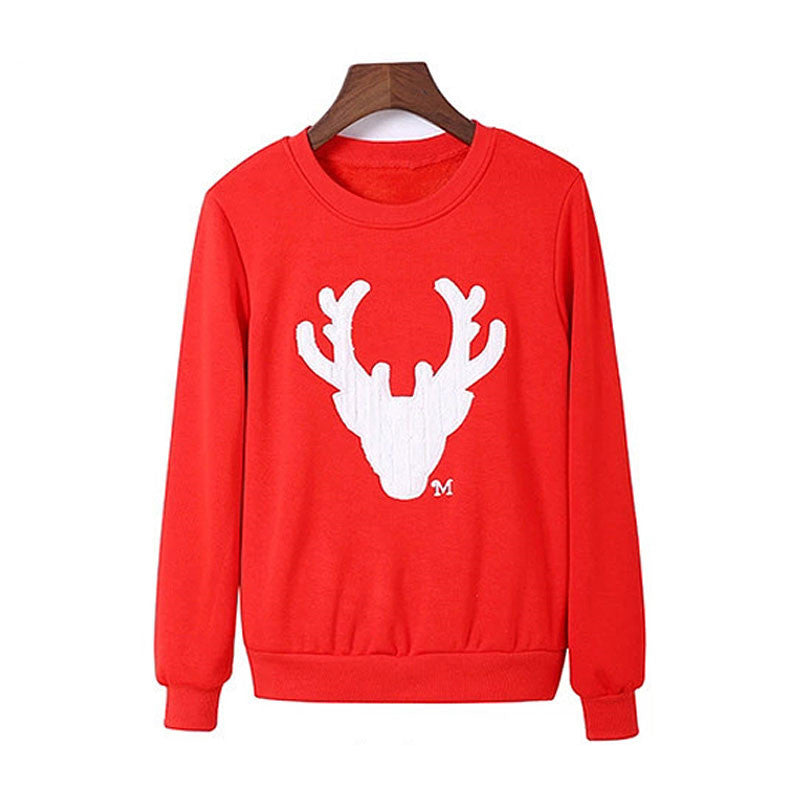 Christmas deer head long sleeve family wear - Mubimart -  