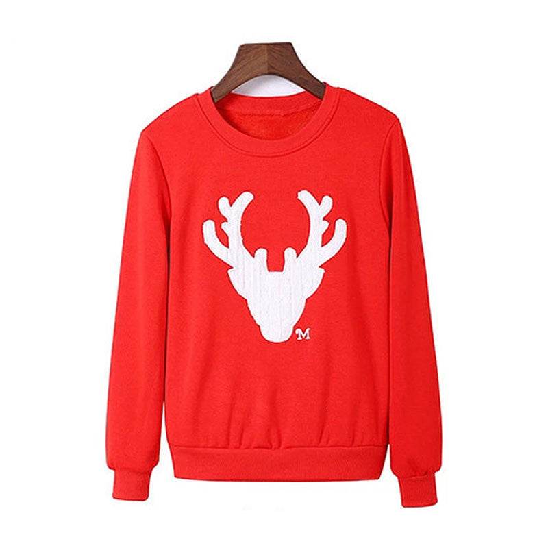 Christmas deer head long sleeve family wear - Mubimart