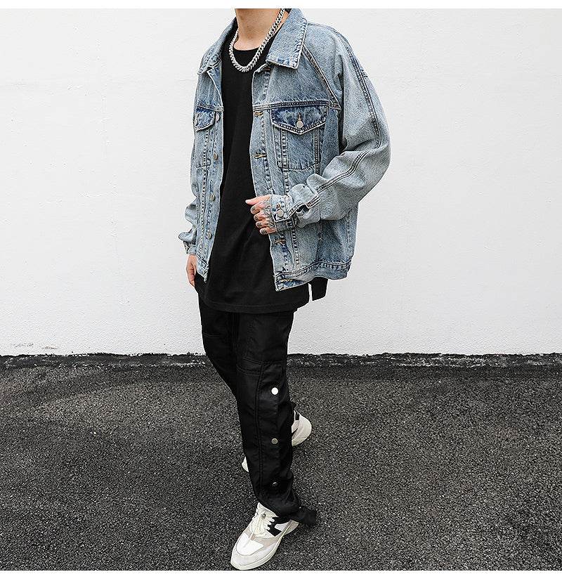 Loose denim jacket - Mubimart