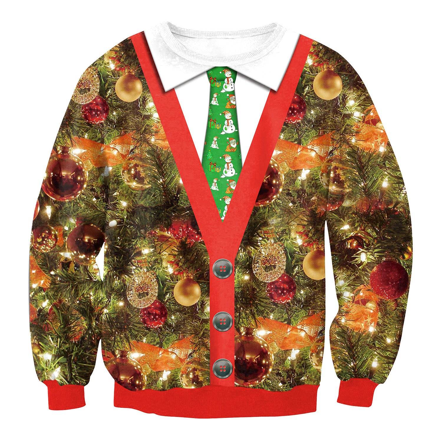 Autumn Winter Fashion Ugly Christmas Sweater Santa Elf Funny Pullover Womens Mens Print Sweaters Tops Clothing - Mubimart