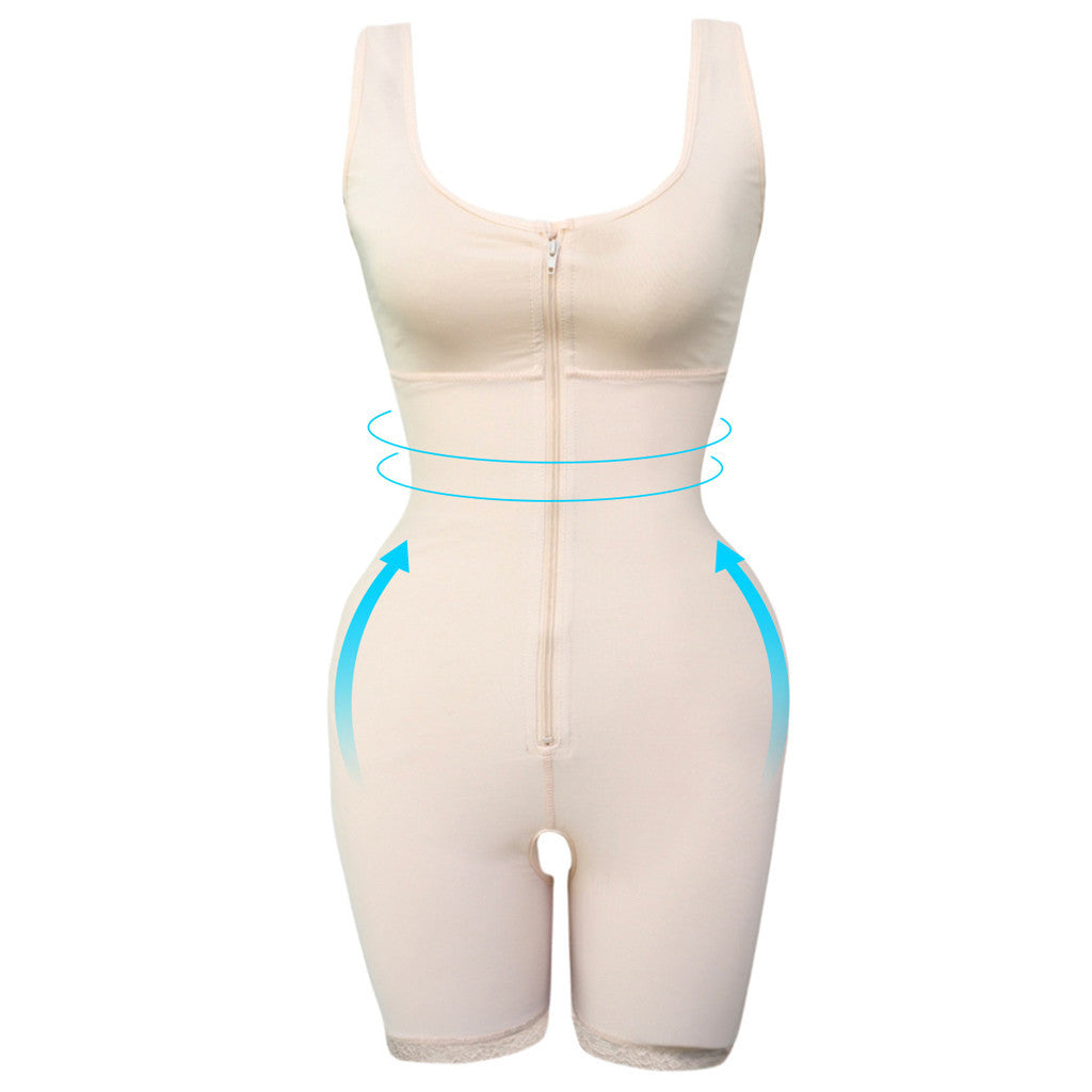 Women's Zipper Slimming Bodysuit Shapewear - Mubimart -  