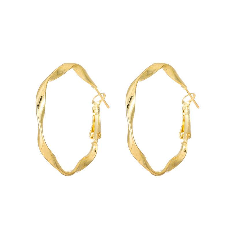 Metal hoop earrings - Mubimart