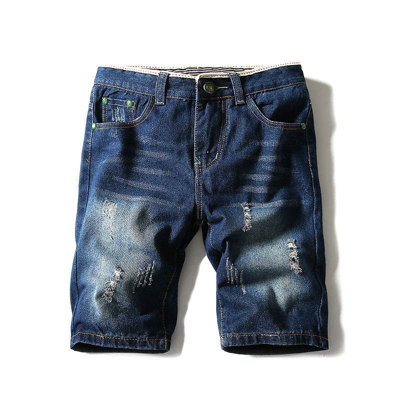 Thin men's denim shorts - Mubimart