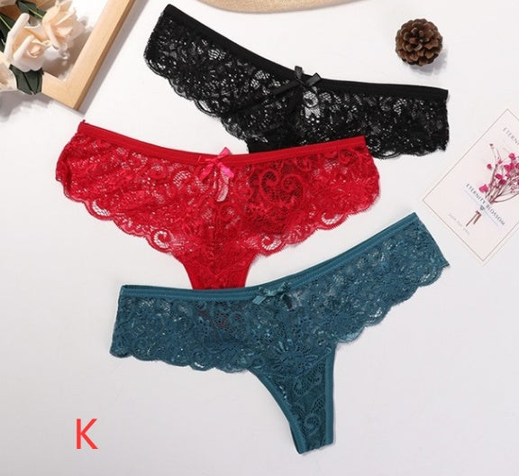 Woman Sexy Lace Thong - Mubimart -  