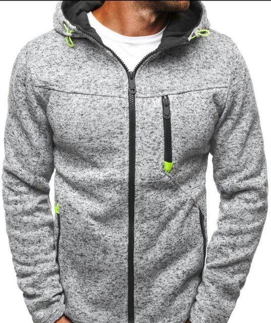 Men's Hoodie Grey Casual Branded Sweater Sweatshirts - Mubimart