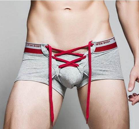 Lace Up Boxer Briefs - Mubimart