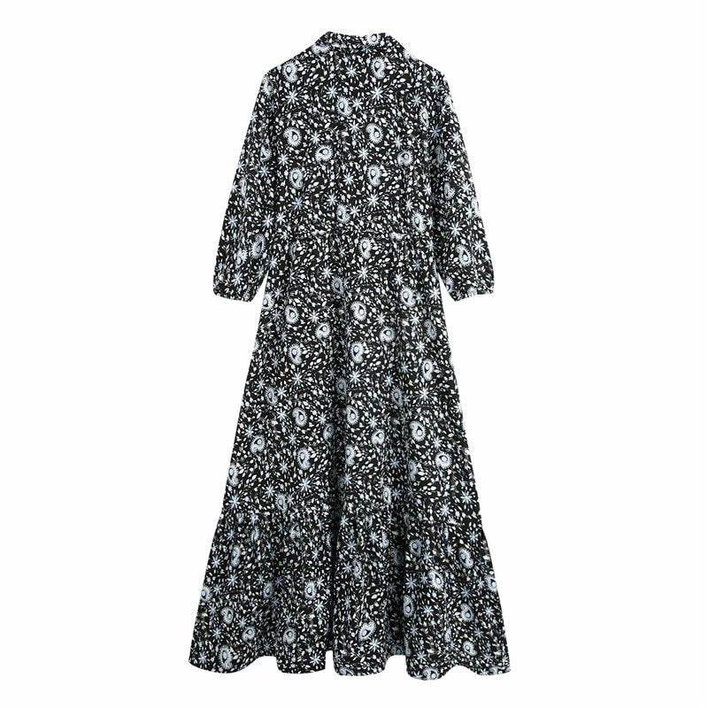 Printed shirt dress - Mubimart