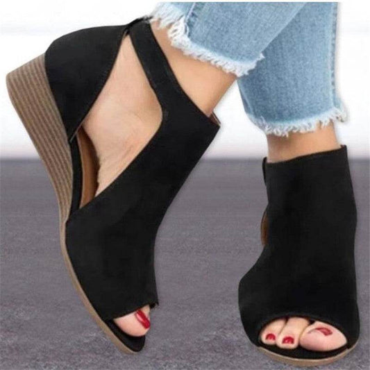 Roman Wedge Heel Sandals - Mubimart