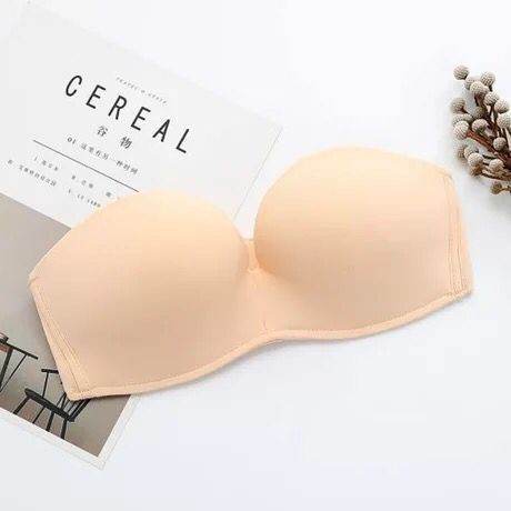 Strapless underwear invisible bra gathers anti-slip - Mubimart