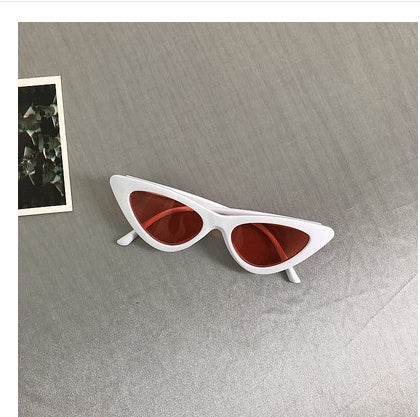 Korean version of the retro retro Harajuku cat eye sunglasses female triangle hip hop European and American net red sunglasses female ins glasses - Mubimart