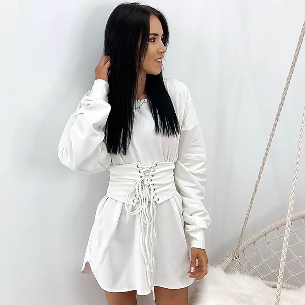 Long sleeve tunic dress - Mubimart