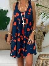 Flower Vest Camisole Dress - Mubimart