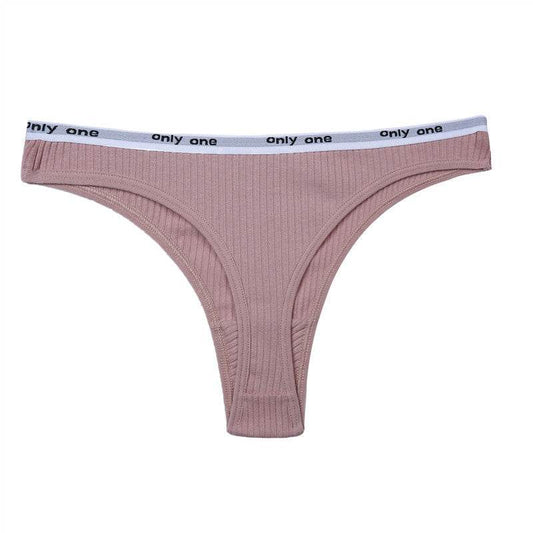 Threaded cotton thong - Mubimart