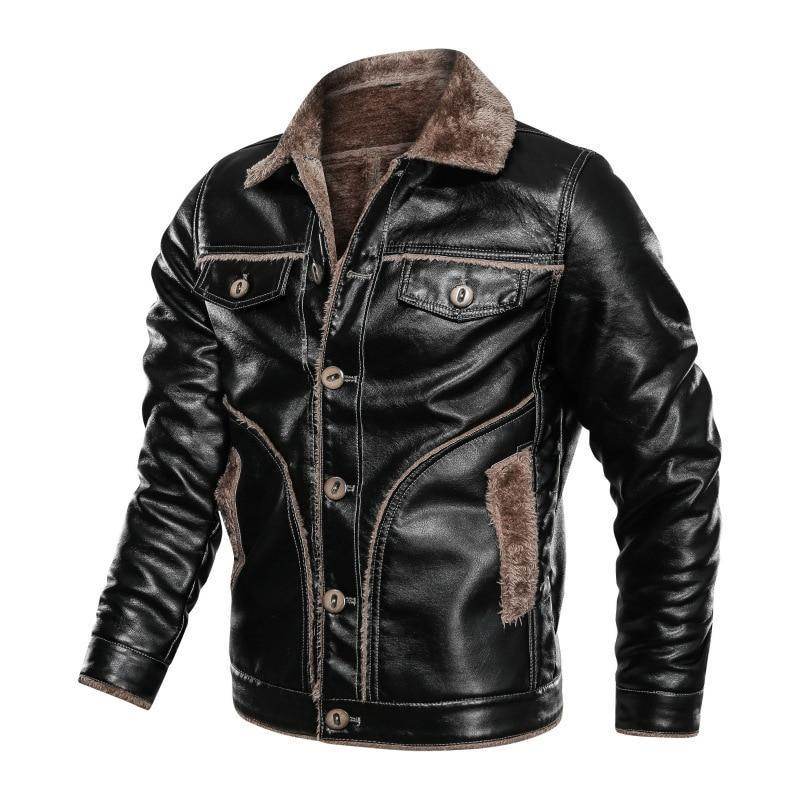 leather jacket - Mubimart