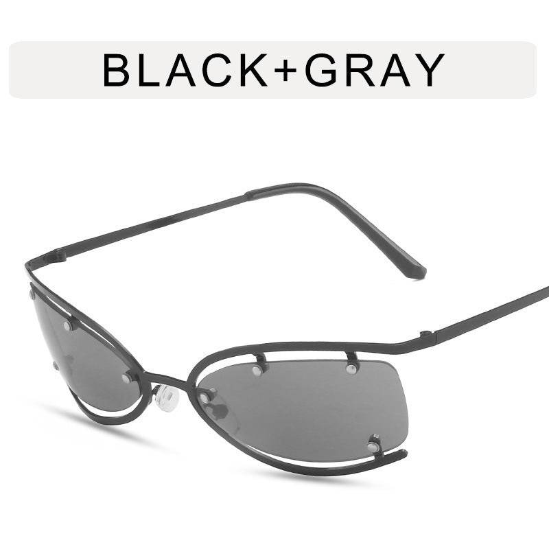 Women's Fashion Cat Eye Hollow Sunglasses - Mubimart