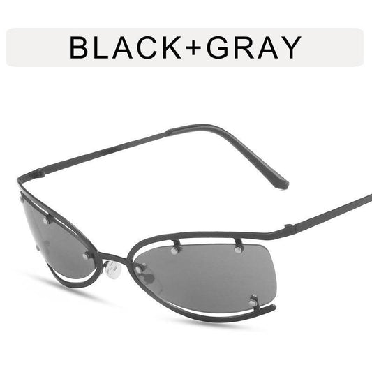 Women's Fashion Cat Eye Hollow Sunglasses - Mubimart