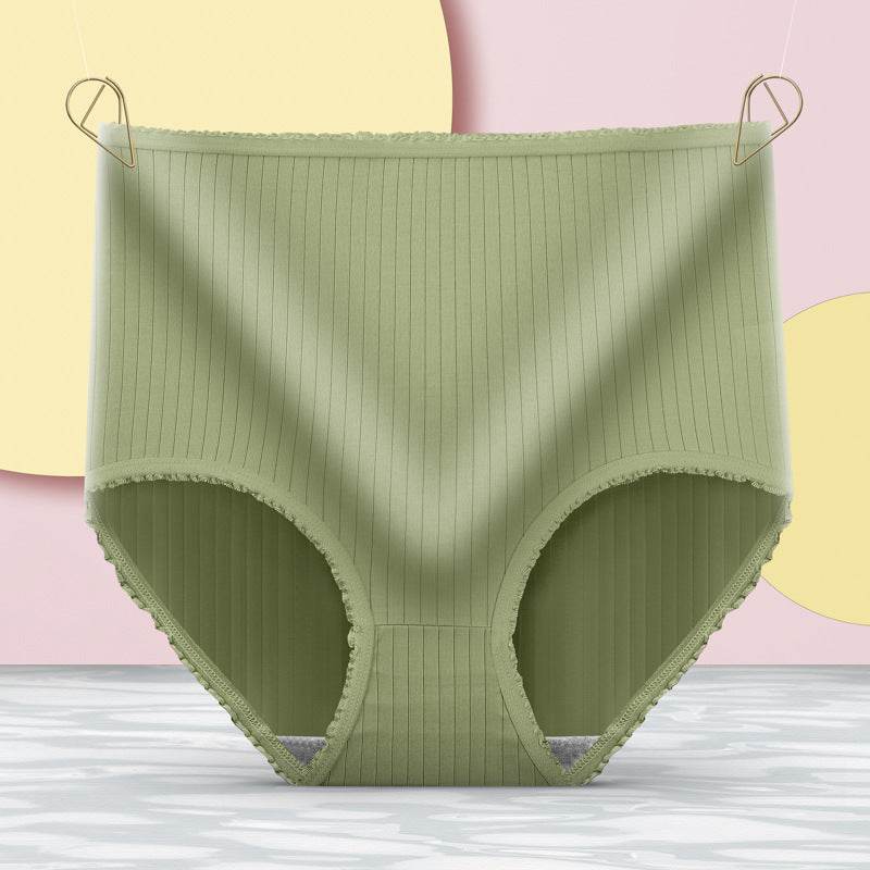 Women's Fashion High Waist Lace Panties Belly Lifting Hip Shaping - Mubimart