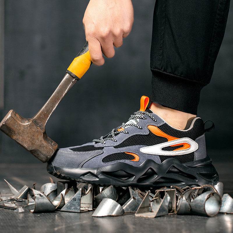 Breathable Mesh Lightweight Steel Toe Cap Safety Shoes - Mubimart