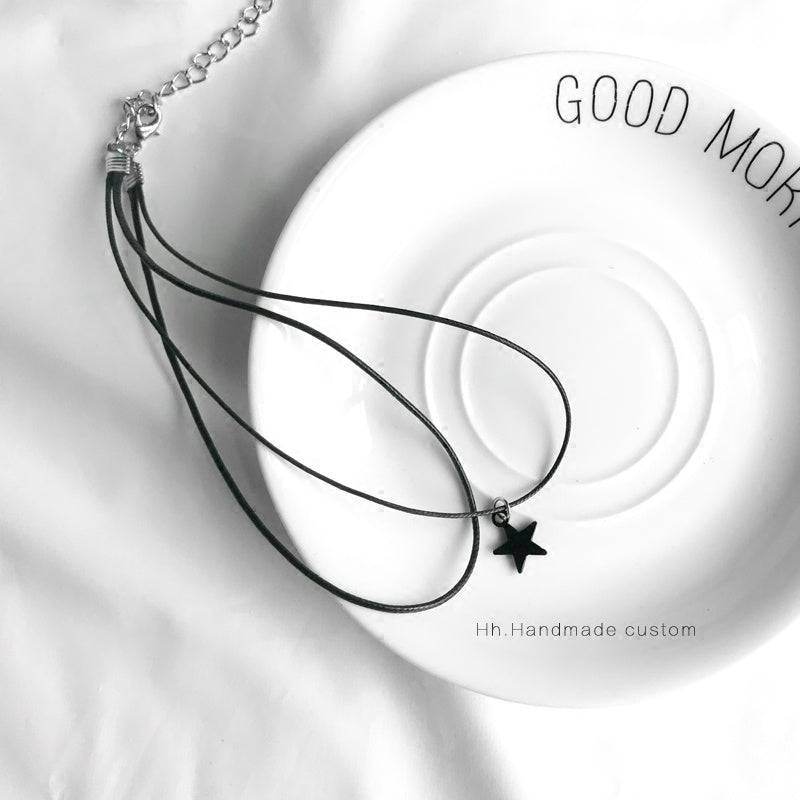 Double Harajuku Necklace Short Clavicle Chain Women - Mubimart