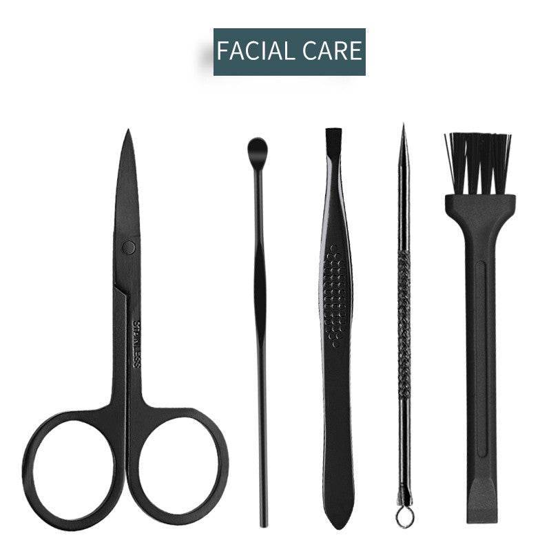 16pcs set Nail Clipper Cutter Trimmer Ear Pick Grooming Kit Manicure Set Pedicure Toe Nail Art Tools Set Kits with Bag - Mubimart