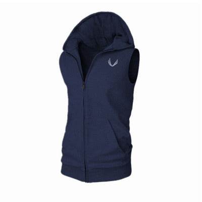 Wing embroidery fitness sweater vest - Mubimart