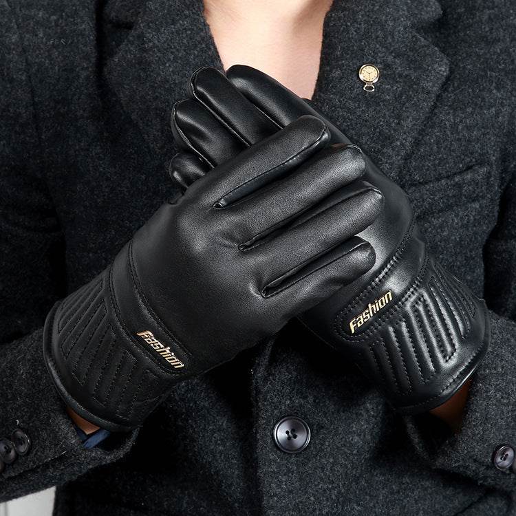 Gloves men winter plus velvet thickening - Mubimart