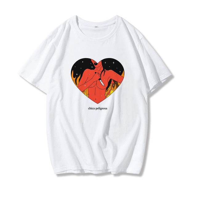 Retro BF Plus Size Loose Top Women's Fashion T-shirt - Mubimart