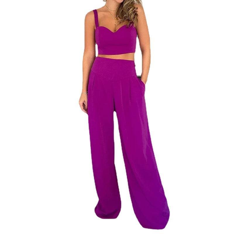 Fashion Ladies Suit Camisole Sleeveless Top - Mubimart