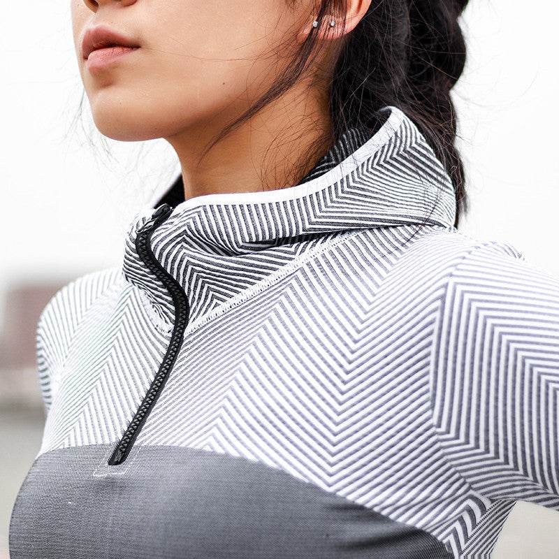 Women Hooded running jacket Long Sleeve Sweatshirt - Mubimart