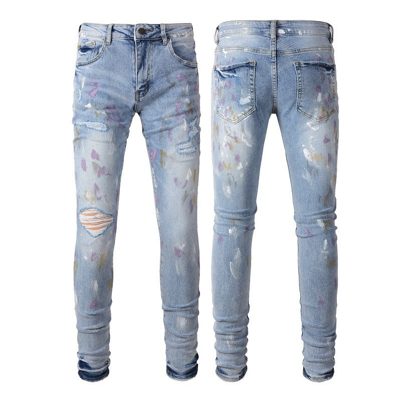 Jeanshose im Slim Fit mit Röhrenjeans