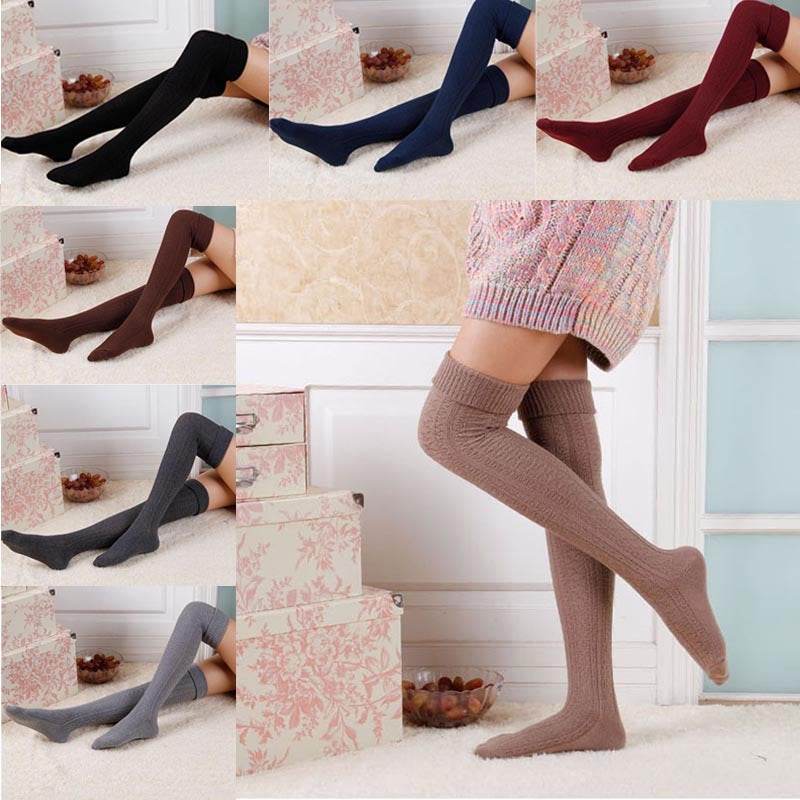 Long knee stockings high tube stockings Japanese women's socks stacked stockings thigh socks - Mubimart