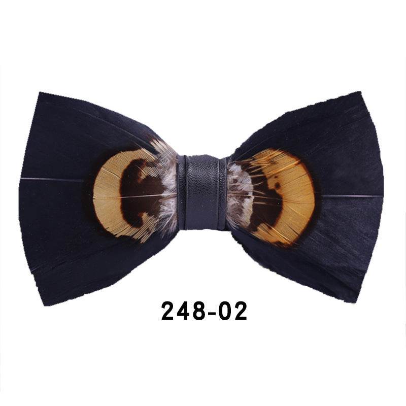 Feather Bow Tie Bow Tie - Mubimart