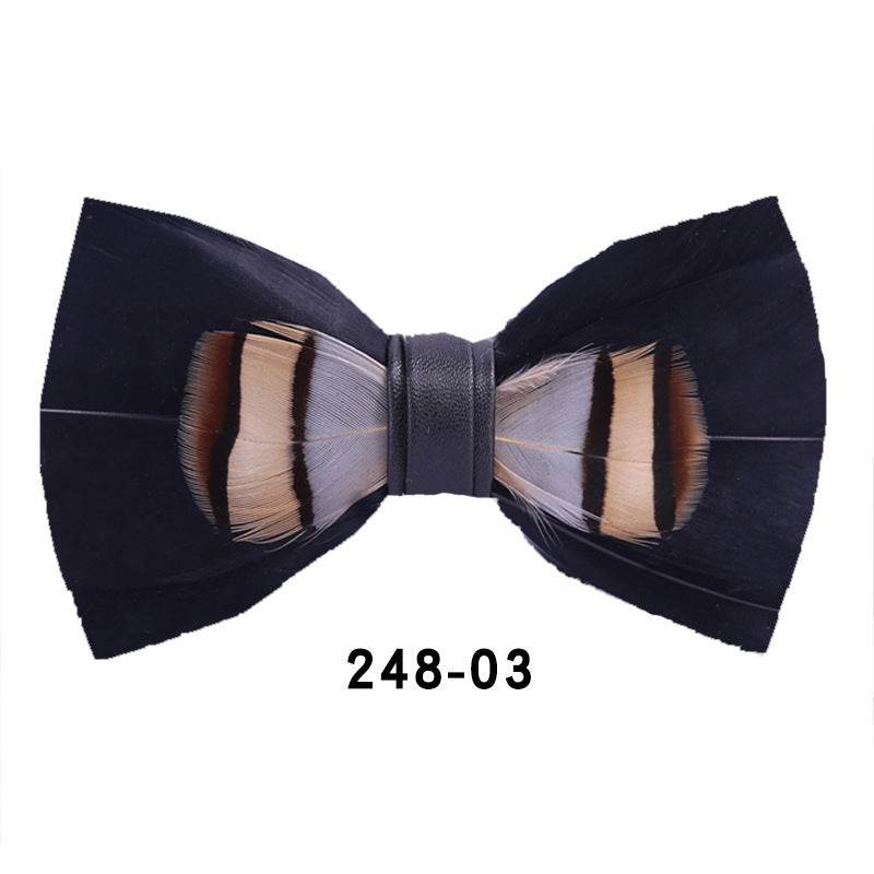 Feather Bow Tie Bow Tie - Mubimart