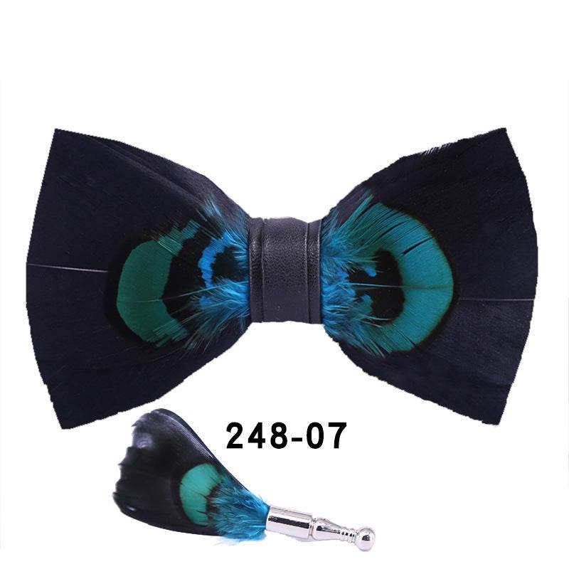 Feather Bow Tie Bow Tie - Mubimart