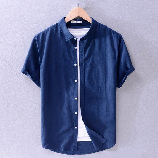 Long sleeve linen shirt - Mubimart