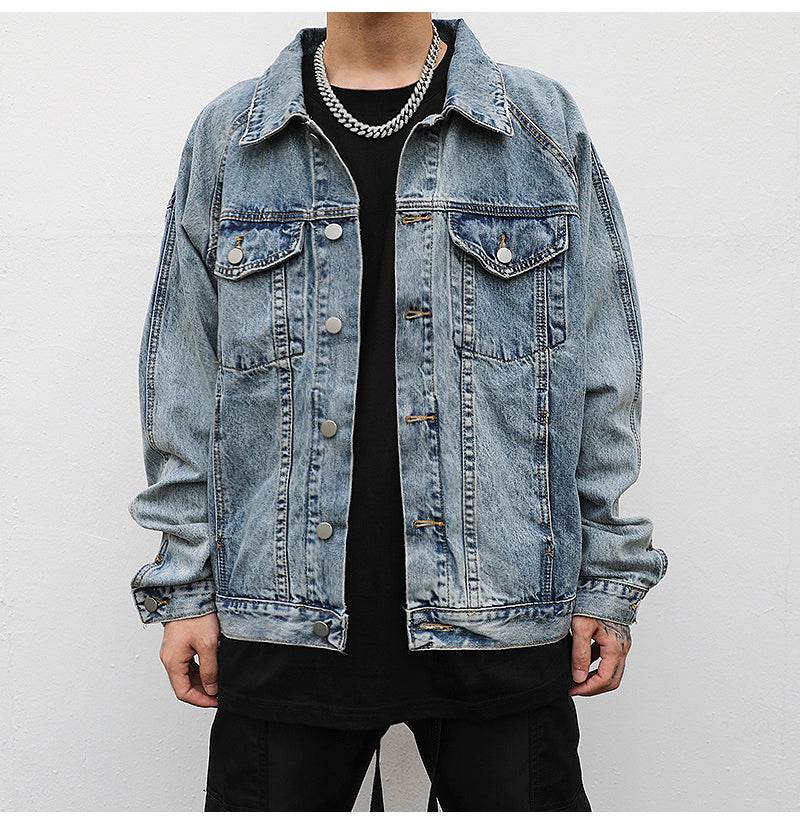 Loose denim jacket - Mubimart