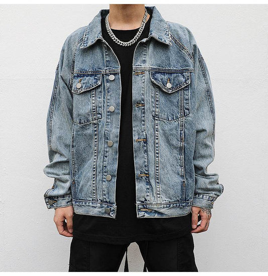 Loose denim jacket - Mubimart