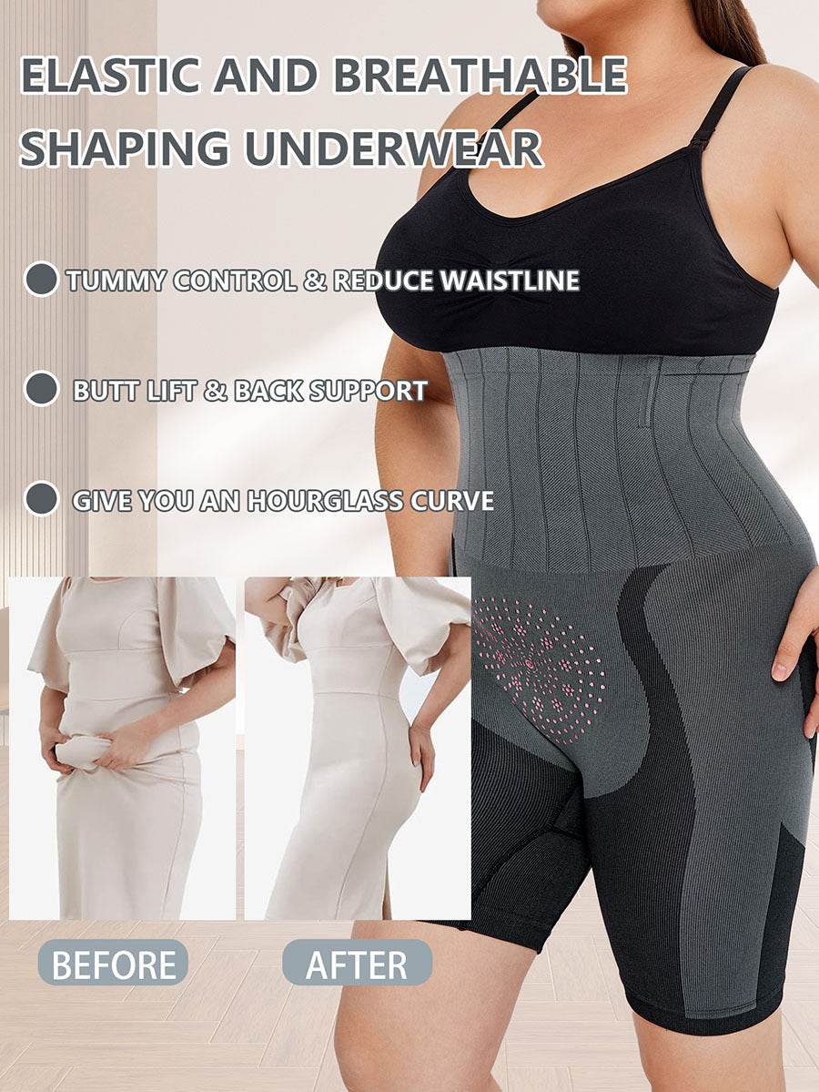 Quantum Energy Chip High Waist Shaping Shorts Underwear Thigh Slim Pants - Mubimart