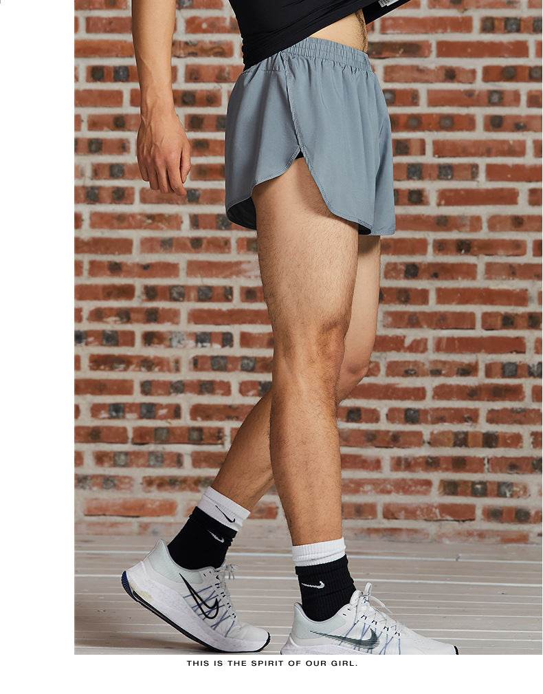 Running Racing Shorts Quick-drying Exercise Workout Training Shorts - Mubimart