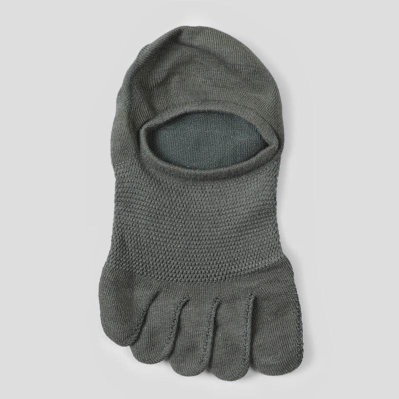 Invisible Five Toe Socks Summer Thin Low Cut Short Cotton Mesh Breathable Sweat Absorbing - Mubimart