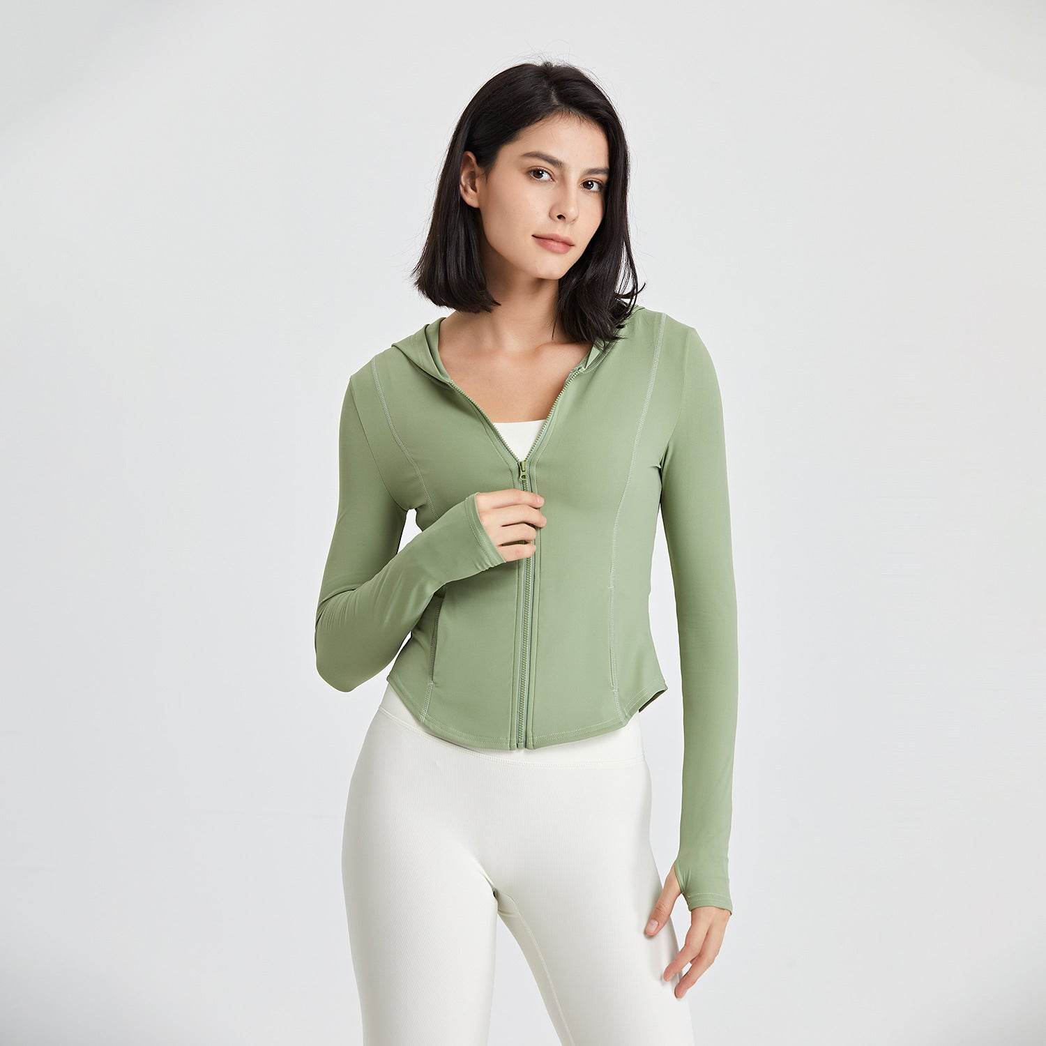 Hooded Running Workout Clothes Top - Mubimart
